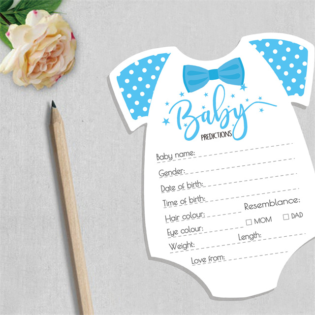 Babyshower Spil   Blå  10 Stk